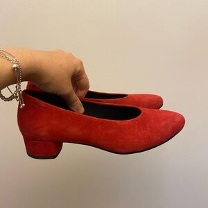 Chic Red Suede Women's Loafers